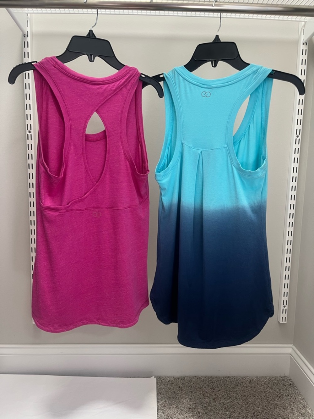 TWO CALIA by Carrie Underwood Tank Tops - Magenta; & Aqua to Navy Ombre - Picture 2 of 12